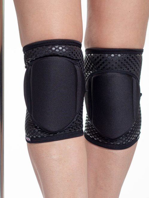 Grippy knee pads Sleek Black- QUEEN